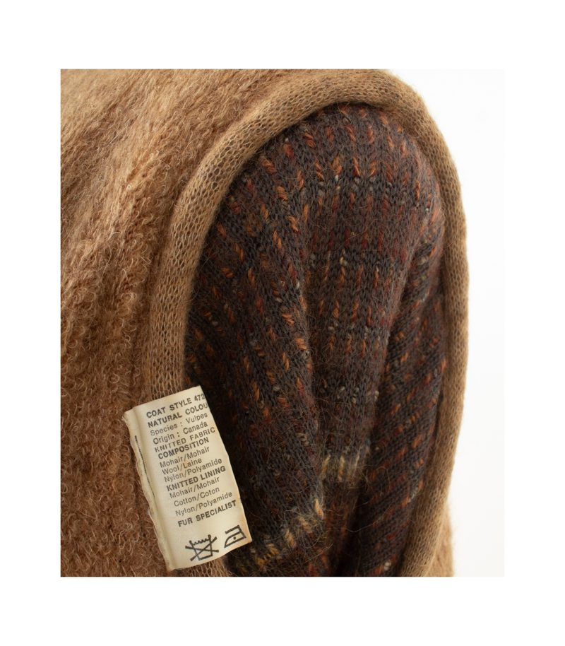 Kay Cosserat Damen Mantel Strickmantel Gr.EU38 Mohair Wolle Fuchs Pelz gefüttert – Foto 8