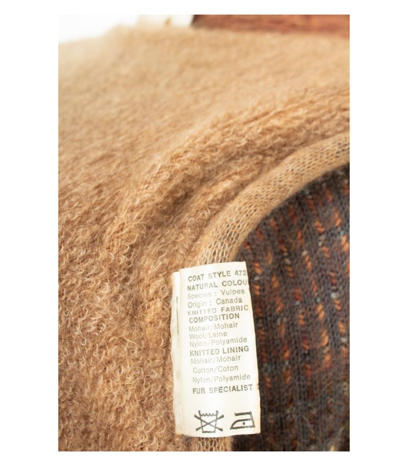 Kay Cosserat Damen Mantel Strickmantel Gr.EU38 Mohair Wolle Fuchs Pelz gefüttert – Foto 9