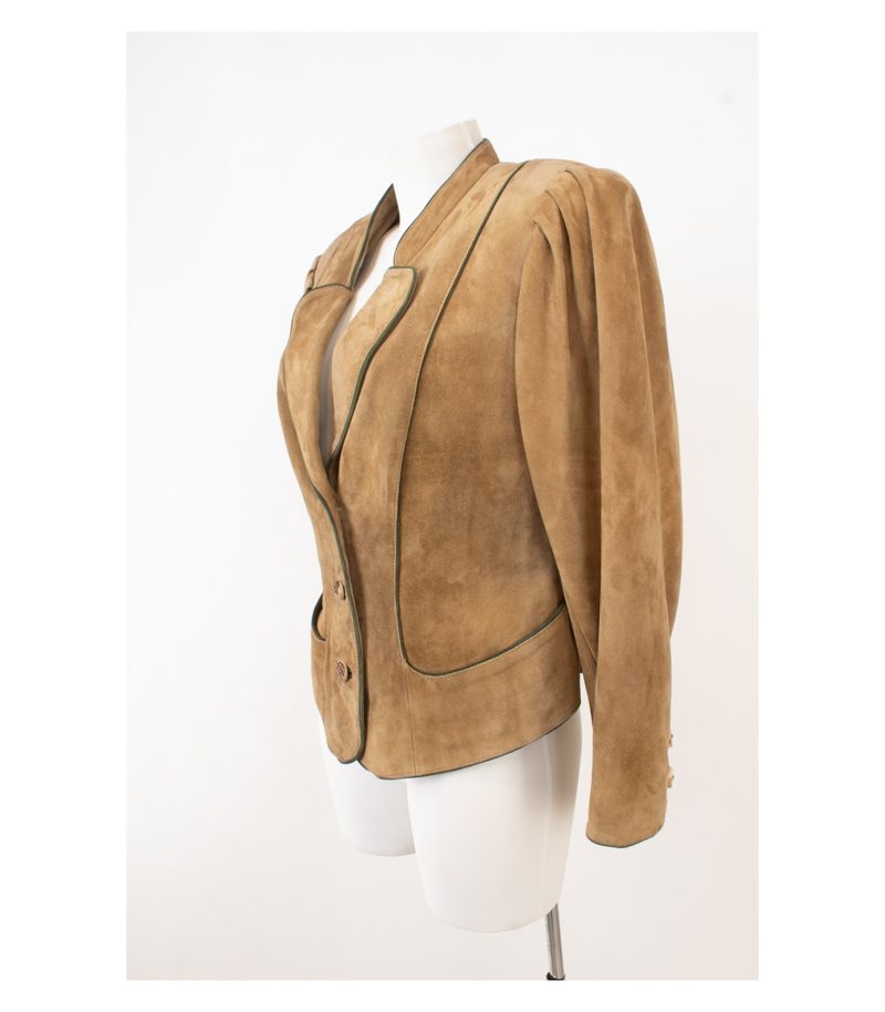Meindl Damen Leder-Kostüm Trachten Hirschhorn Gr. 44 Veloursleder Braun – Foto 5