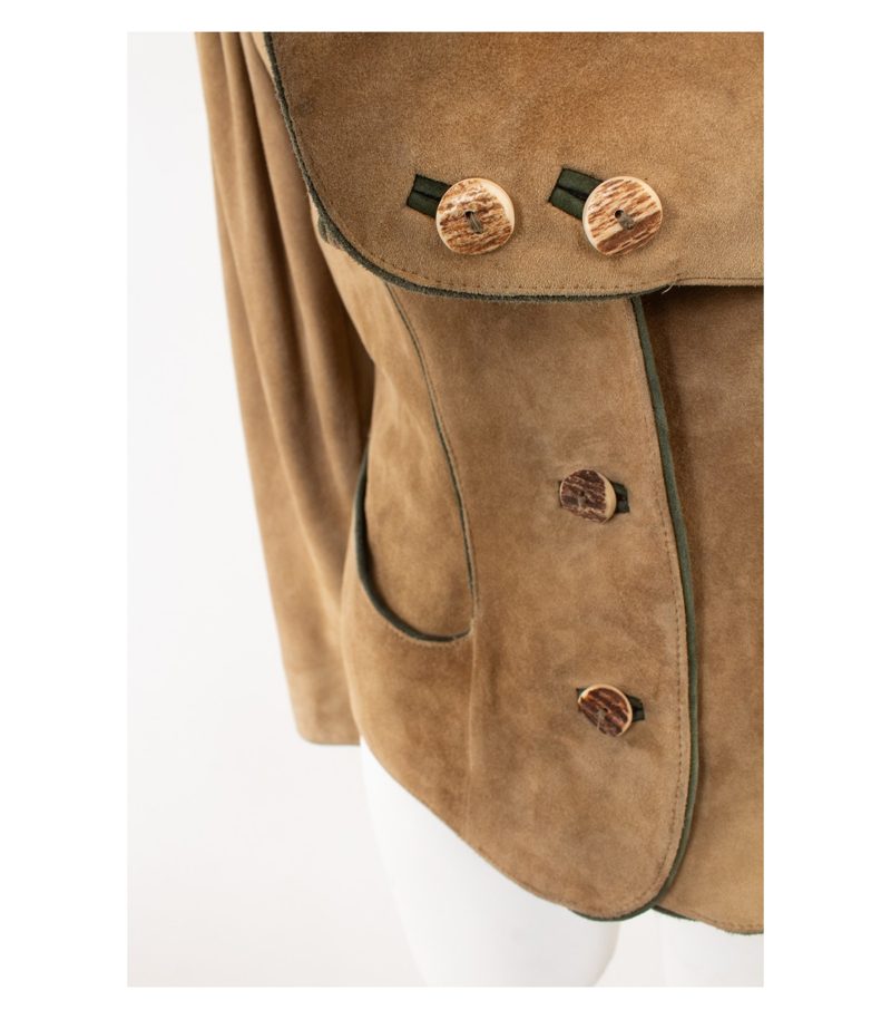 Meindl Damen Leder-Kostüm Trachten Hirschhorn Gr. 44 Veloursleder Braun – Foto 7