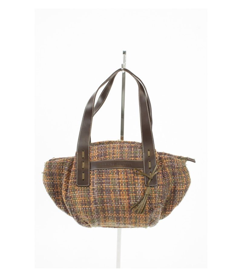Tommy Hilfiger Damen Tasche Woll-Mischung Lederhenkel Multi-Color Tweed – Foto 1