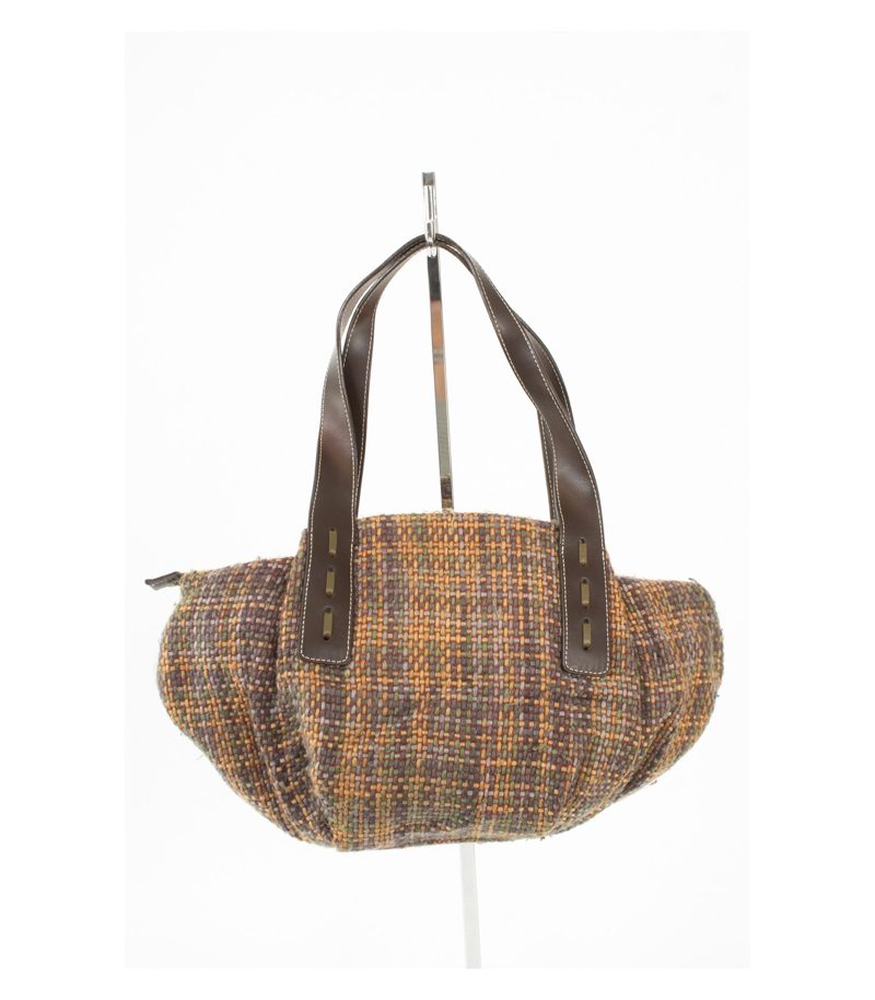 Tommy Hilfiger Damen Tasche Woll-Mischung Lederhenkel Multi-Color Tweed – Foto 2