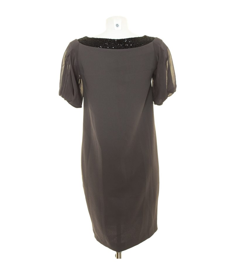 STEFANEL Damen Kleid Etuikleid Gr. M Grüngrau – Foto 3