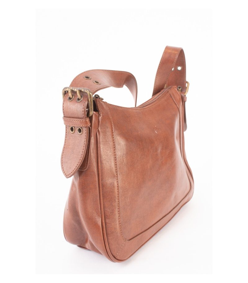 s.Oliver Damen Handtasche Optik Schultertasche Braun Leder – Foto 3
