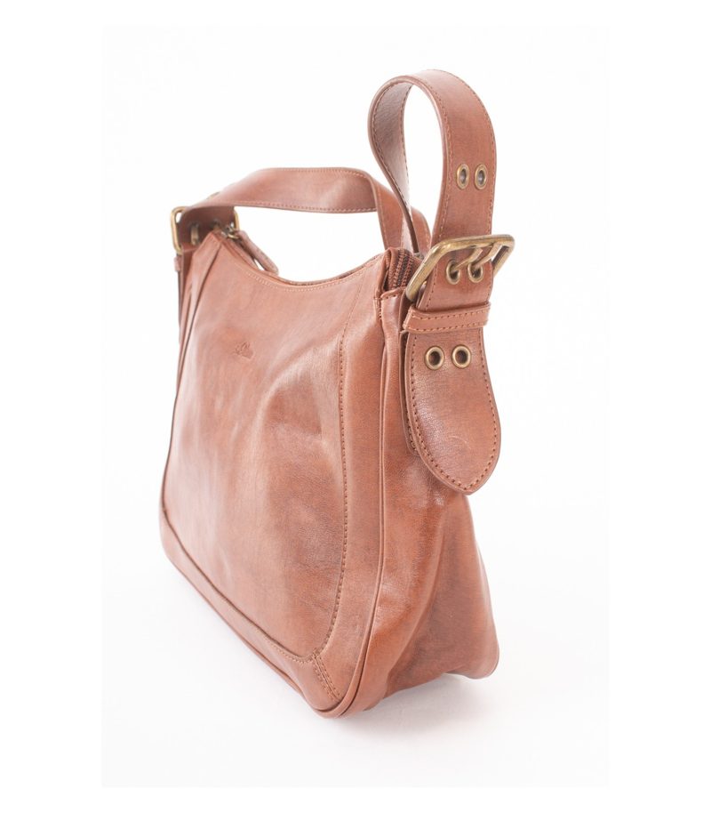 s.Oliver Damen Handtasche Optik Schultertasche Braun Leder – Foto 4