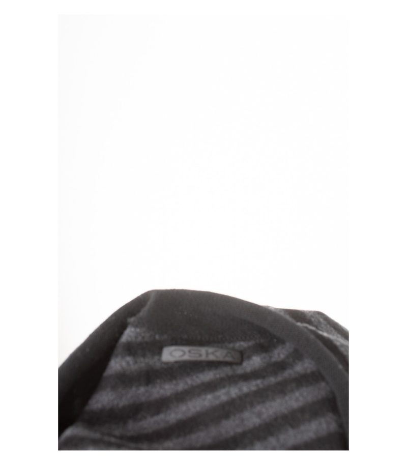OSKA Damen Longpullover Gestreift Oversize Gr. 3 (DE 44) 100% Schwarz Grau Wolle – Foto 6