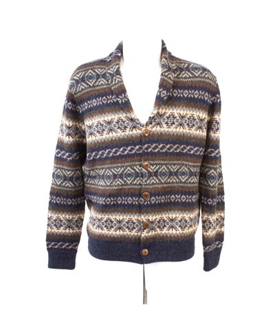 Walbusch Herren Cardigan Strickjacke Pullover Gr. 50. 100% Mehrfarbig Alpaka