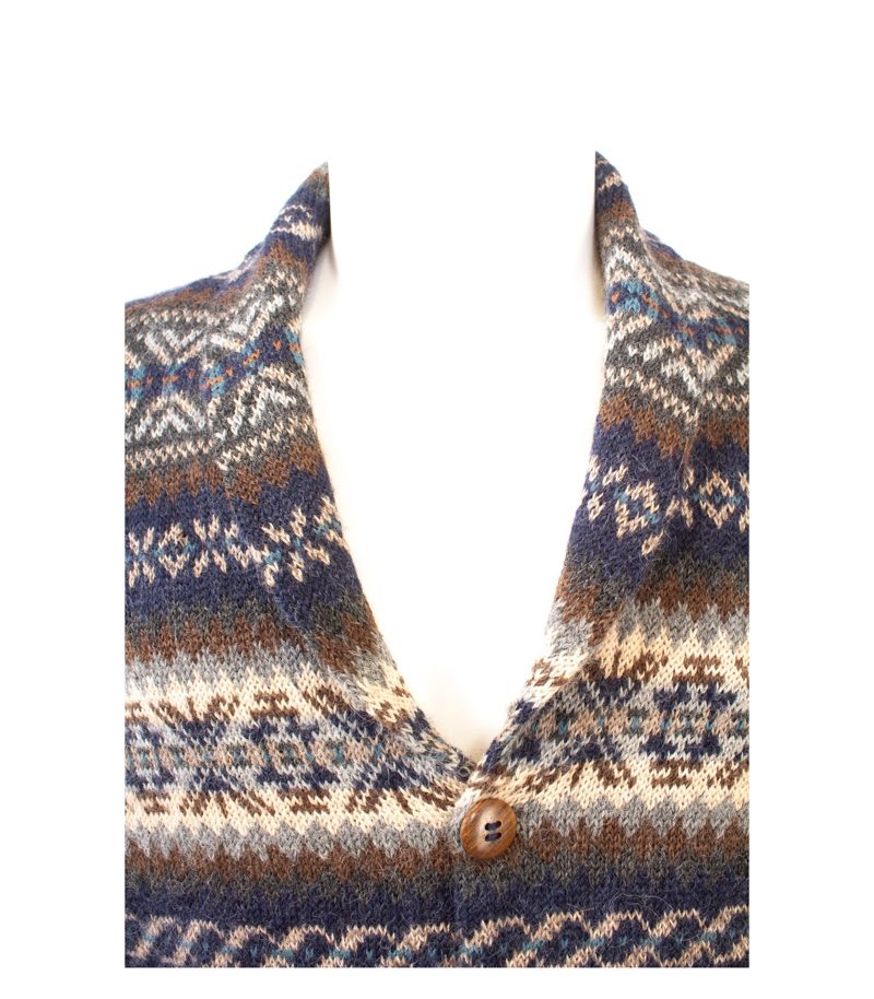 Walbusch Herren Cardigan Strickjacke Pullover Gr. 50. 100% Mehrfarbig Alpaka – Foto 5