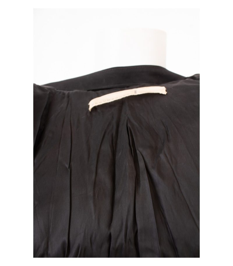 Schumacher Damen Blazer Gr.3 M Revers Schwarz Leder Wolle – Foto 7