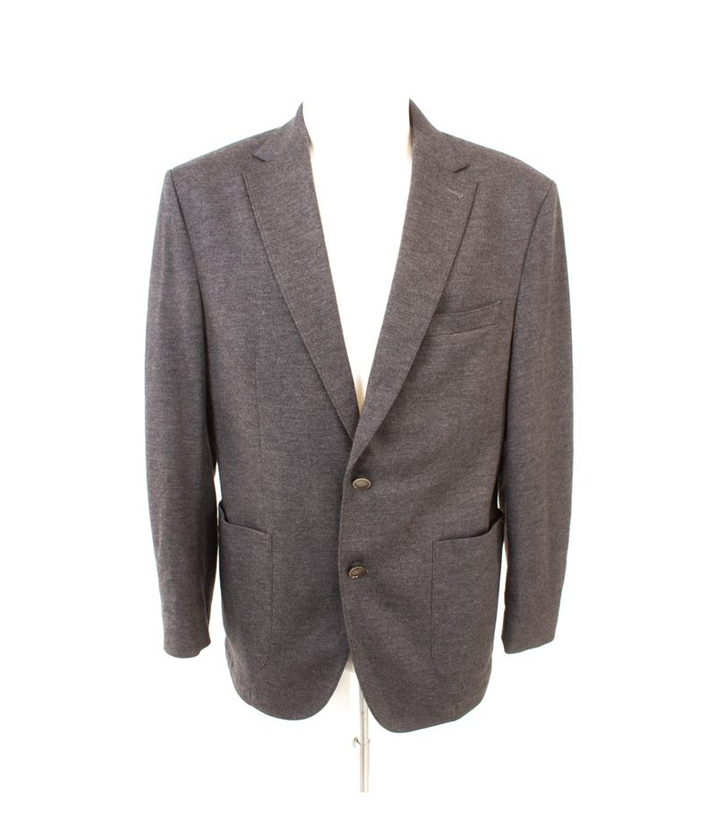 Bogner Herren Sakko ersey-Blazer Ellbogenpatches Gr. 50 Grau Wolle – Foto 1