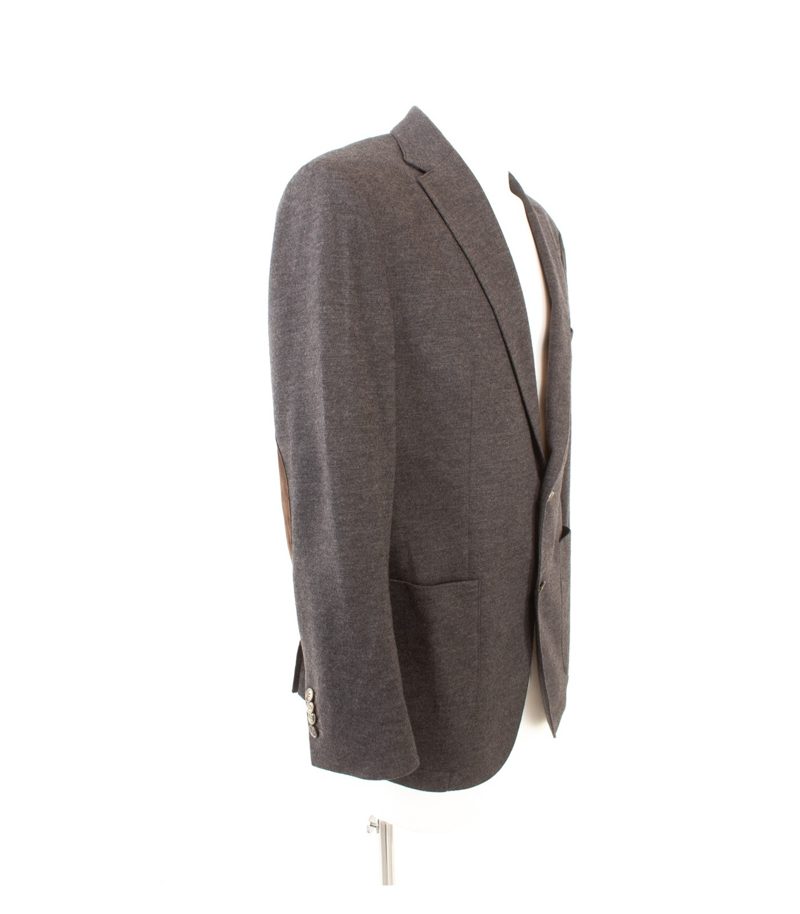 Bogner Herren Sakko ersey-Blazer Ellbogenpatches Gr. 50 Grau Wolle – Foto 2
