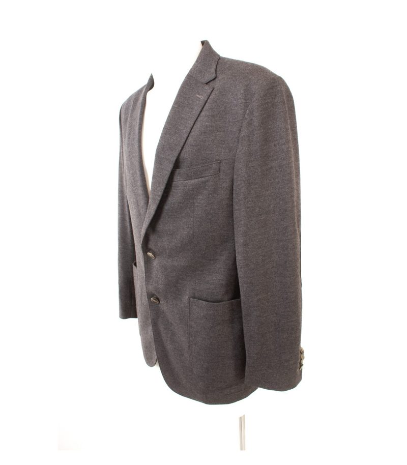 Bogner Herren Sakko ersey-Blazer Ellbogenpatches Gr. 50 Grau Wolle – Foto 3