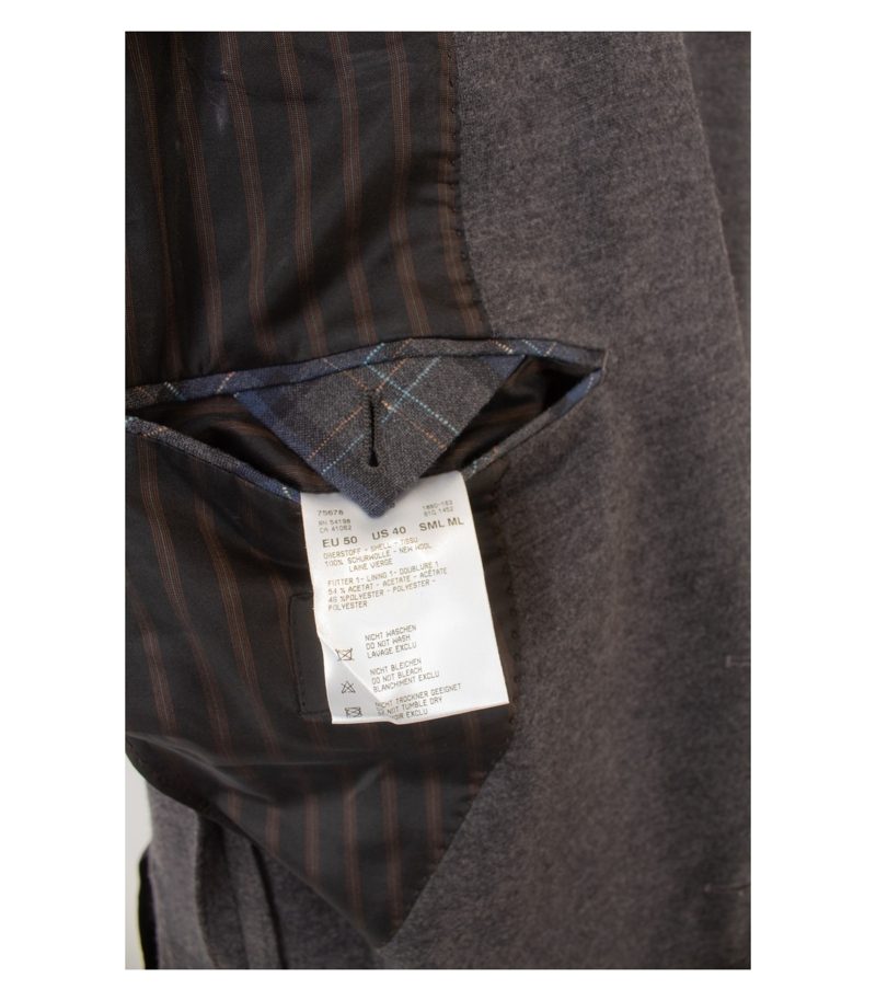 Bogner Herren Sakko ersey-Blazer Ellbogenpatches Gr. 50 Grau Wolle – Foto 9