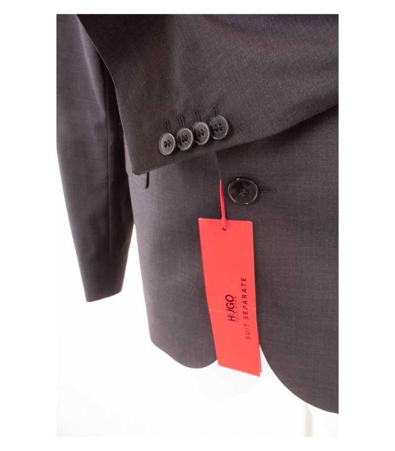 HUGO BOSS Herren Sakko Slim Fit ArcherS 100% Anthrazit Business Gr. 90 Wolle NEU – Foto 5