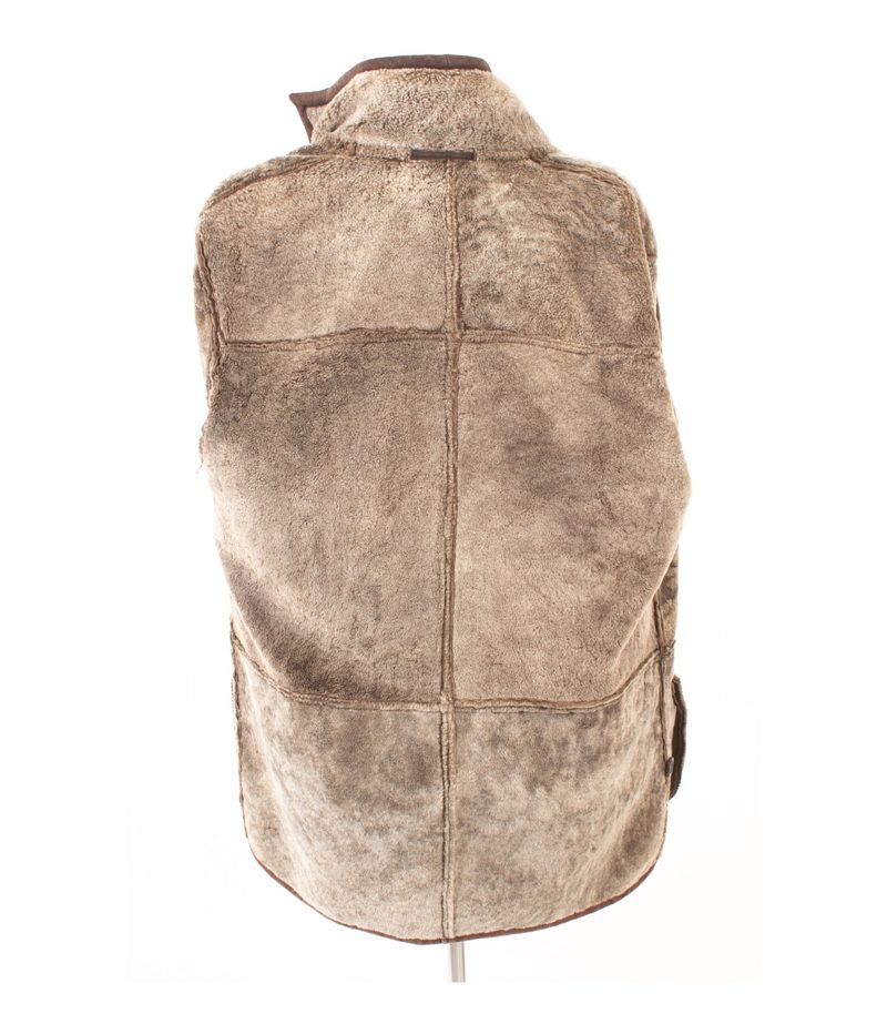 Atwardson Herren Lammfelljacke Shearling Winterjacke Gr. 54 Braun Echtleder – Foto 7