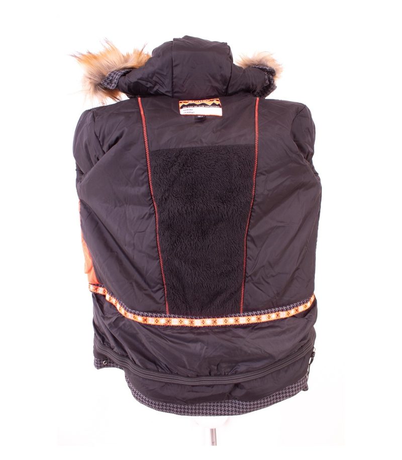 Ziener Skijacke Jungen Muster Details Kapuze Gr. 164 Grau Orange – Foto 9