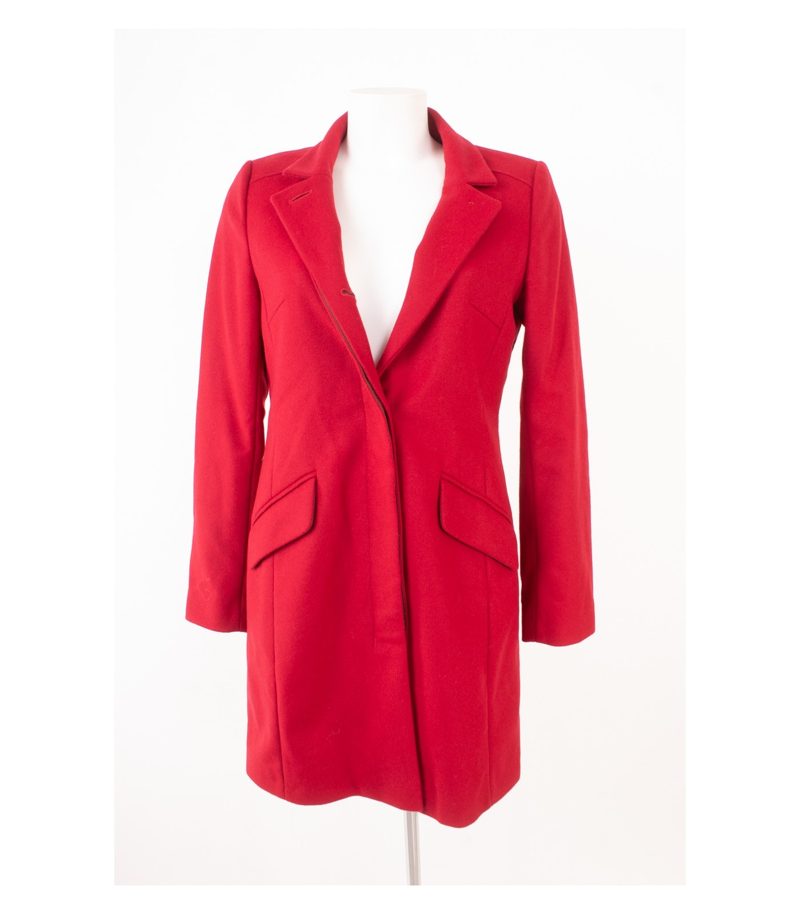 Hugo Boss Damen Mantel Wollmantel Gr. DE 34 Modell Okirana3 Orange Rot – Foto 1