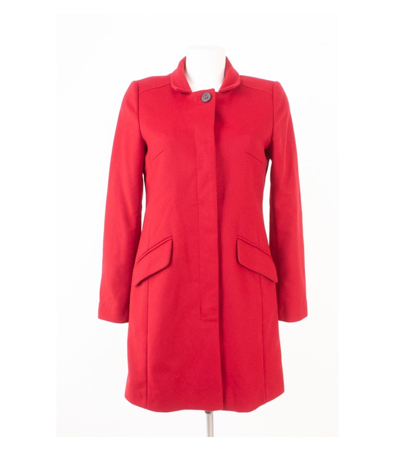 Hugo Boss Damen Mantel Wollmantel Gr. DE 34 Modell Okirana3 Orange Rot – Foto 2