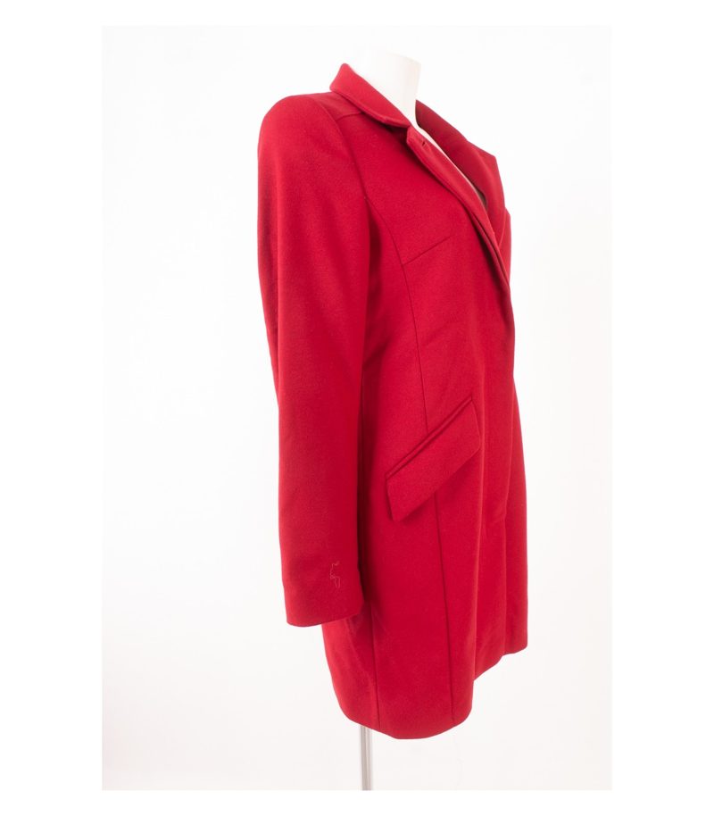 Hugo Boss Damen Mantel Wollmantel Gr. DE 34 Modell Okirana3 Orange Rot – Foto 3