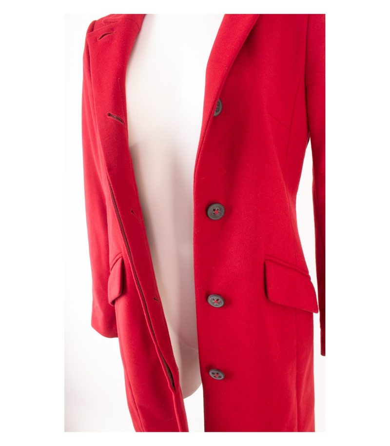 Hugo Boss Damen Mantel Wollmantel Gr. DE 34 Modell Okirana3 Orange Rot – Foto 6