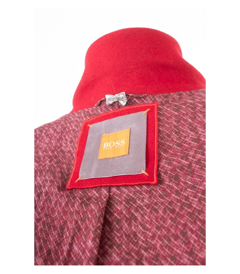 Hugo Boss Damen Mantel Wollmantel Gr. DE 34 Modell Okirana3 Orange Rot – Foto 8