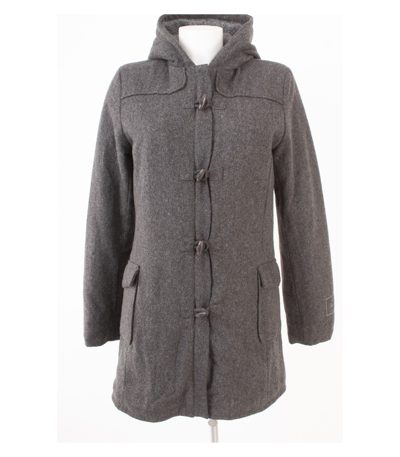 Marc Damen O’Polo Mantel Dufflecoat Wollmantel Kapuze Gr. DE 38 Grau