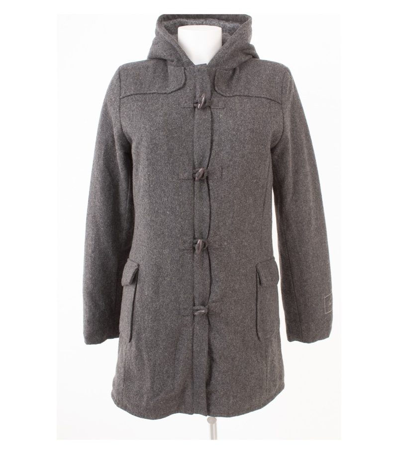 Marc Damen O’Polo Mantel Dufflecoat Wollmantel Kapuze Gr. DE 38 Grau – Foto 1