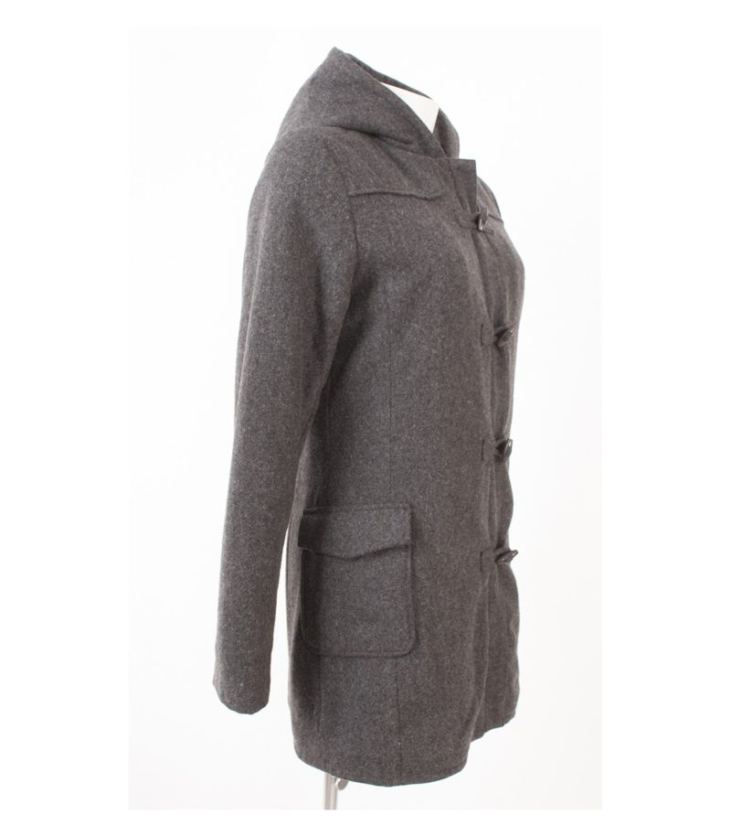 Marc Damen O’Polo Mantel Dufflecoat Wollmantel Kapuze Gr. DE 38 Grau – Foto 2