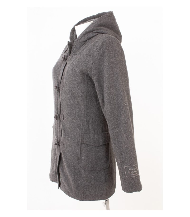 Marc Damen O’Polo Mantel Dufflecoat Wollmantel Kapuze Gr. DE 38 Grau – Foto 3