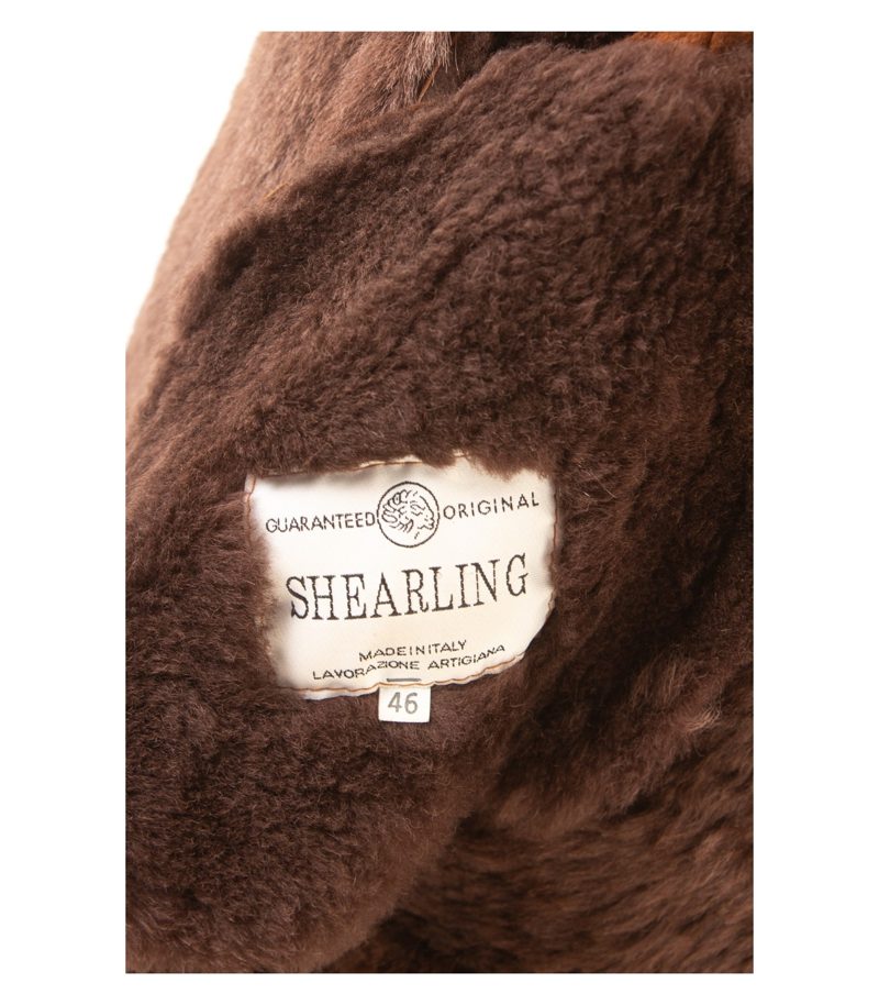 Shearling Lammfellmantel Gr.IT46 DE 40 Echt Lammfell Lavorazione Artigiana braun – Foto 7