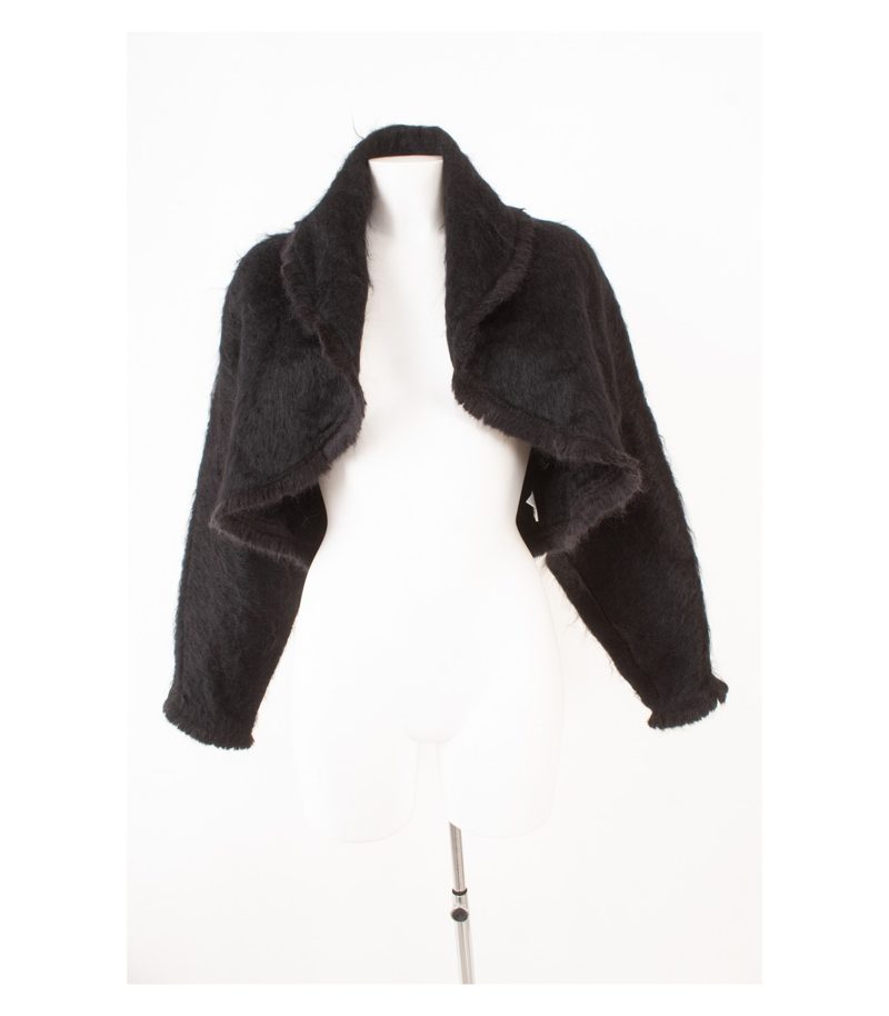 Georges Rech Paris Bolero Jacke Cardigan Gr. FR 40 = DE 38 Schwarz Mohair Wolle – Foto 1