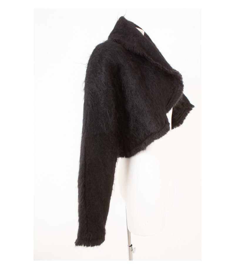Georges Rech Paris Bolero Jacke Cardigan Gr. FR 40 = DE 38 Schwarz Mohair Wolle – Foto 2