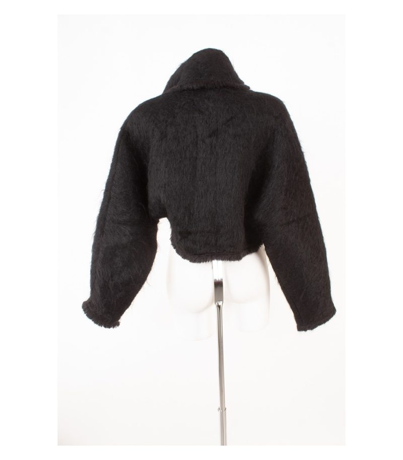 Georges Rech Paris Bolero Jacke Cardigan Gr. FR 40 = DE 38 Schwarz Mohair Wolle – Foto 4