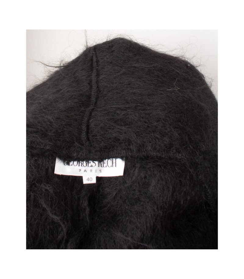 Georges Rech Paris Bolero Jacke Cardigan Gr. FR 40 = DE 38 Schwarz Mohair Wolle – Foto 5