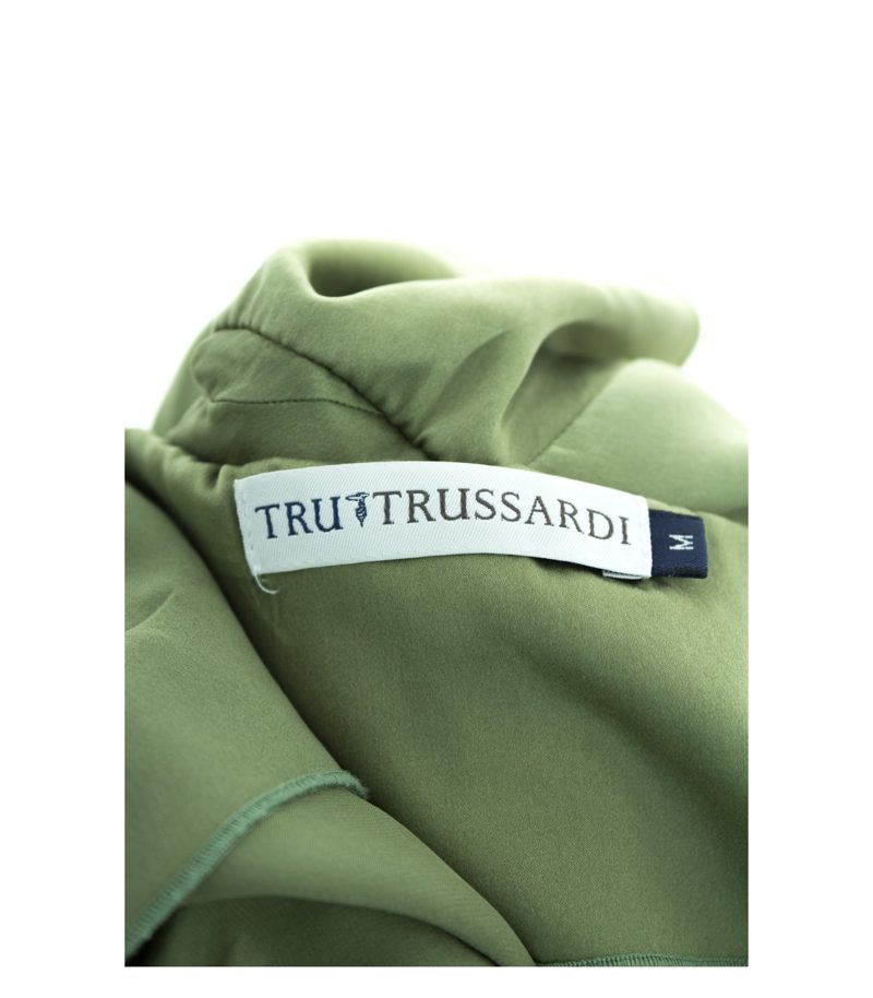 TRU TRUSSARDI Damen Top Gr. M Grün Seide – Foto 4