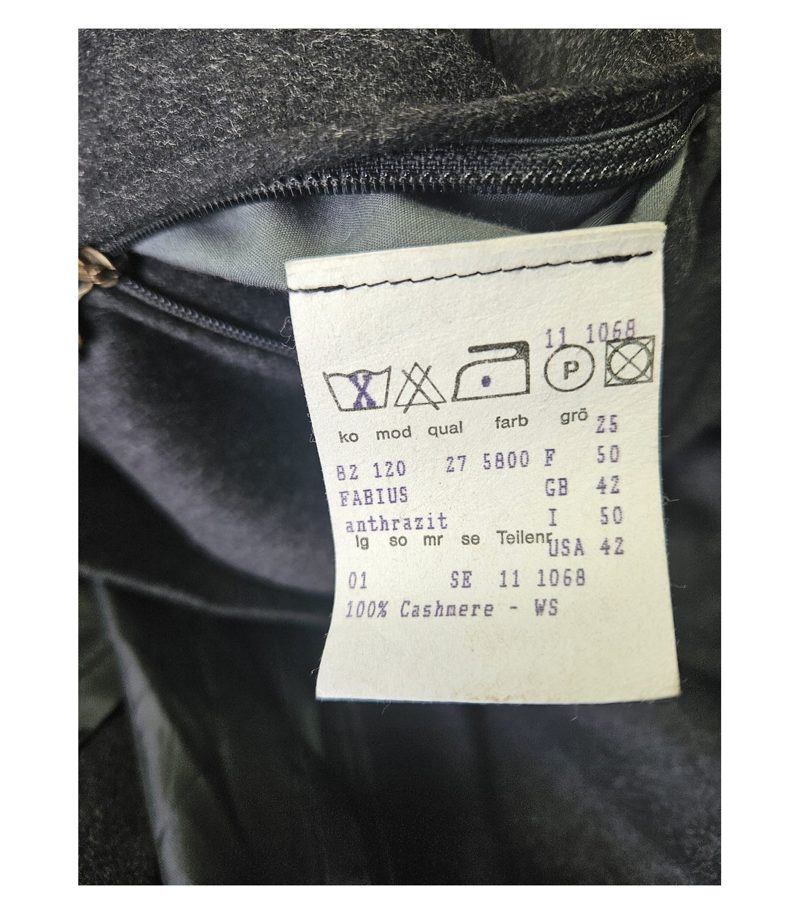 Schneiders Salzburg Herrenmantel Fabius Gr. 25 Anthrazit 100% Kaschmir Austria – Foto 10