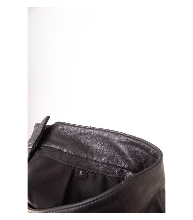 Gipsy Damen Lederhose Gefüttert Bootcut Gr. S Schwarz Echtleder – Foto 8
