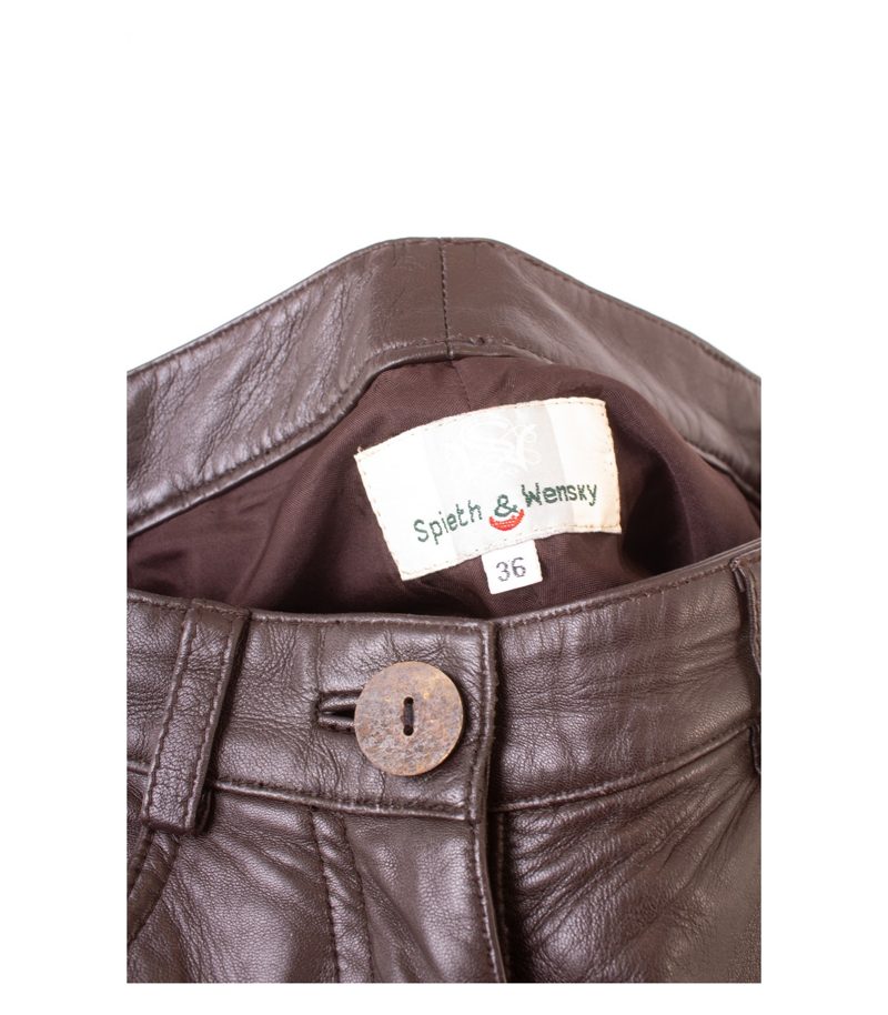 Spieth & Wensky Damen Lederhose Nappaleder Trachtenstil Gr. 36 Braun Echtes – Foto 2