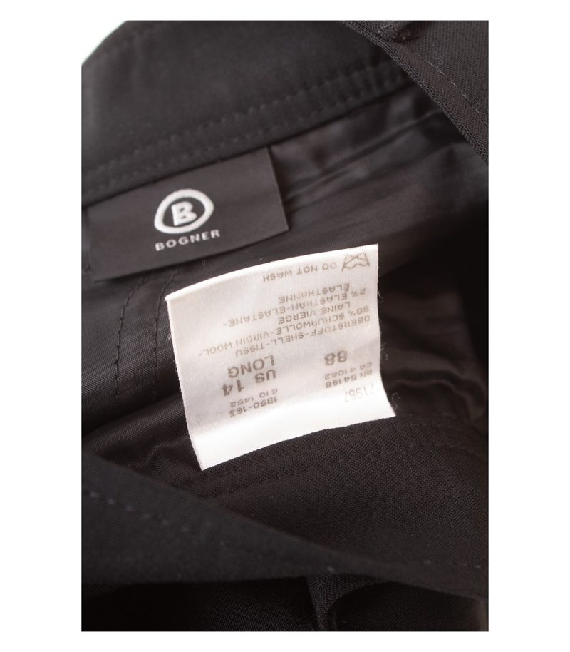 BOGNER Damen Anzughose Business Stretch Gr. 88 lang Long Schwarz Wolle – Foto 4