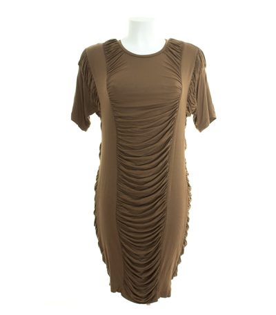 COS Damen Kleid Shirtkleid Gr. XS Braun Jersey