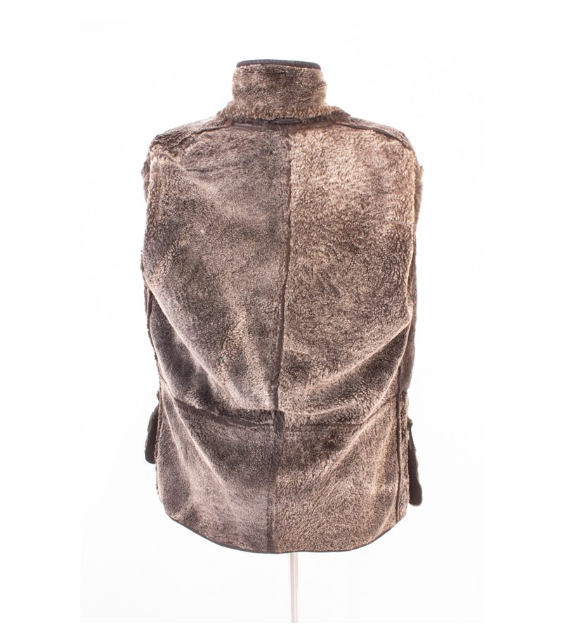 For Ever Herren Lammfellmantel Shearling Mantel. Gr. 48 Schwarzbraun Echtleder – Foto 7