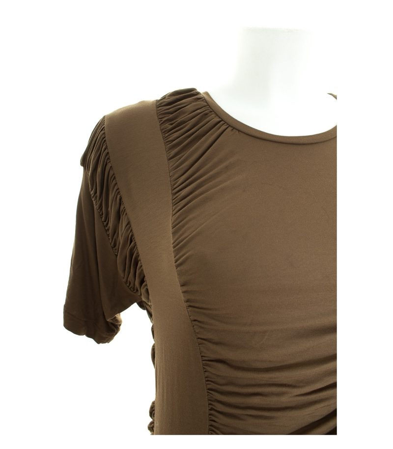 COS Damen Kleid Shirtkleid Gr. XS Braun Jersey – Foto 2