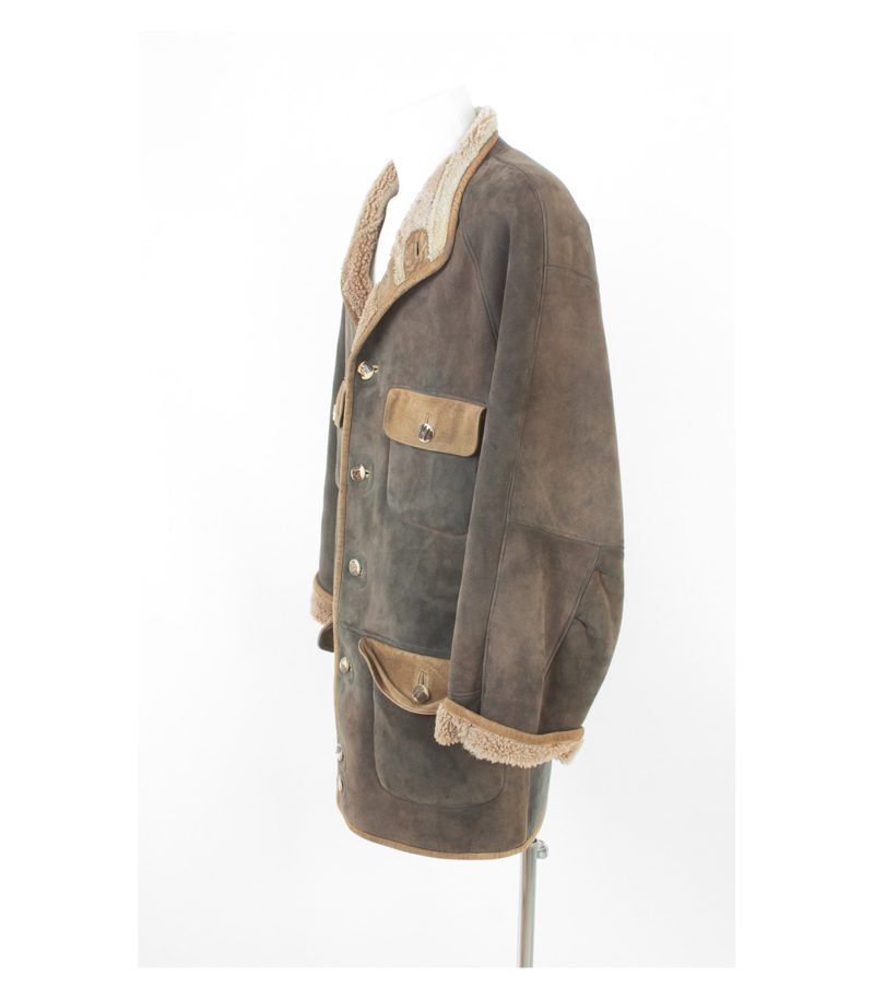 Meindl Herren Lammfelljacke Trachtenjacke Vintage Gr. 50 Braun Echtleder – Foto 3