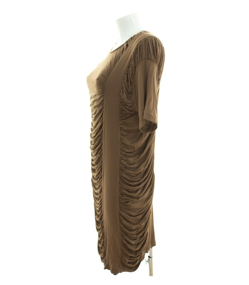 COS Damen Kleid Shirtkleid Gr. XS Braun Jersey – Foto 3