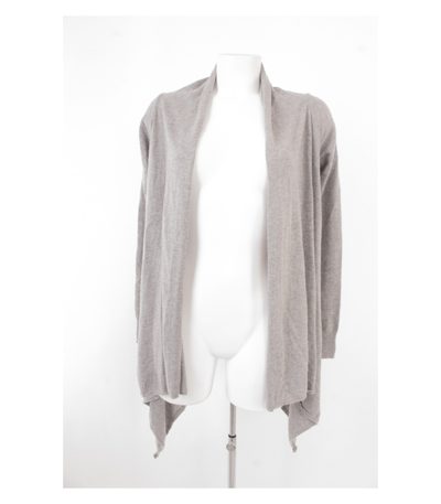 BOSS HUGO BOSS Damen Cardigan Wasserfall Open Front Gr. XS Grau Alpaka Wolle