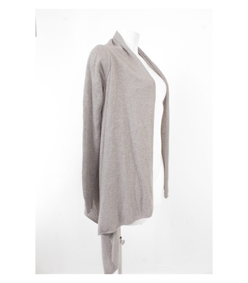 BOSS HUGO BOSS Damen Cardigan Wasserfall Open Front Gr. XS Grau Alpaka Wolle – Foto 2