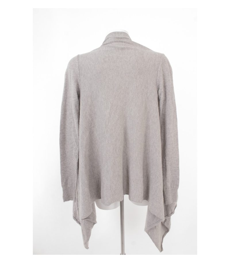 BOSS HUGO BOSS Damen Cardigan Wasserfall Open Front Gr. XS Grau Alpaka Wolle – Foto 4