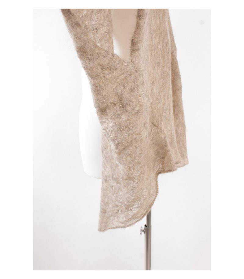 STUDIO ART Damen Cardigan Strickjacke Gr.S Extra Fein Merinowolle Beige Wolle – Foto 5