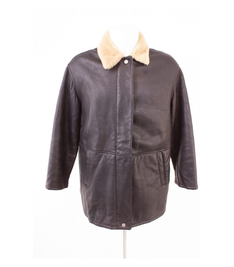JOOP Herren Lammfelljacke ECHT Mantel Gr. 25 (Kurzgröße) Braun Leder – Foto 1