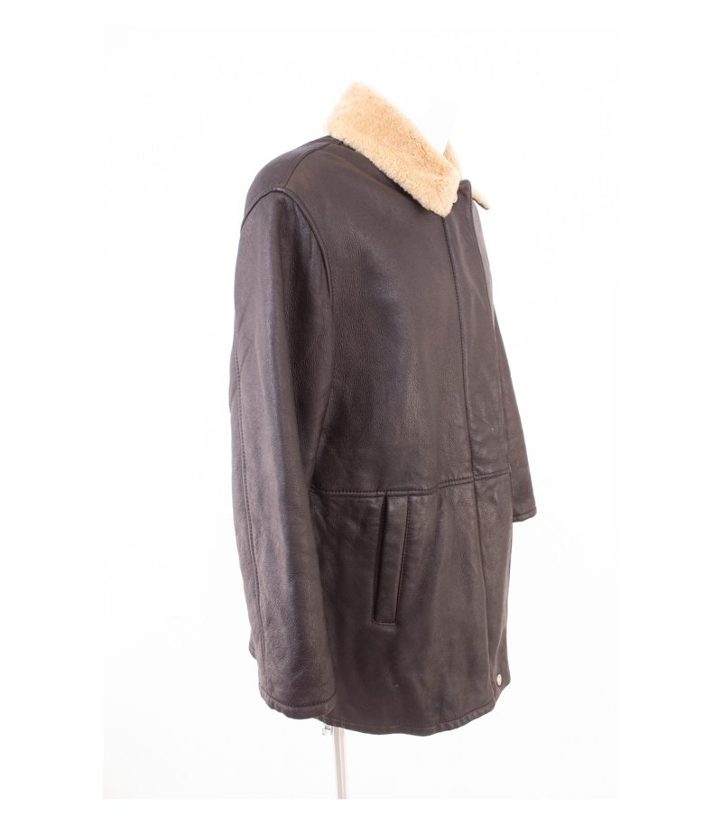 JOOP Herren Lammfelljacke ECHT Mantel Gr. 25 (Kurzgröße) Braun Leder – Foto 2